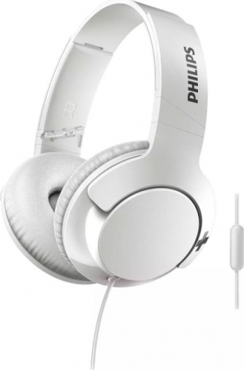 Casti Over-Ear Philips SHL3075WT Bass+ cu fir handsfree Alb Gri 