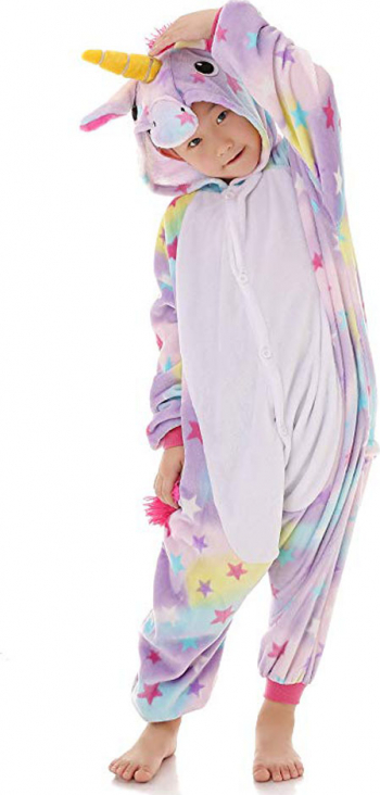 Pijama copii unicorn mov stelute Sleep 14-16 ani onesie la DOMO