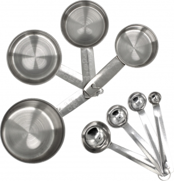 Set linguri si pahare RAKI masura inox 