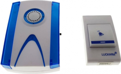 Sonerie Luckarm fara fir cu led 32 melodii alba cu albastru 