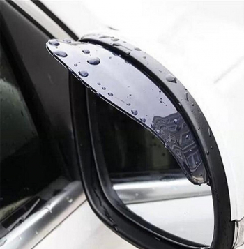 Set 2 Protectii ploaie pentru oglinzi laterale auto din plastic culoare negru 