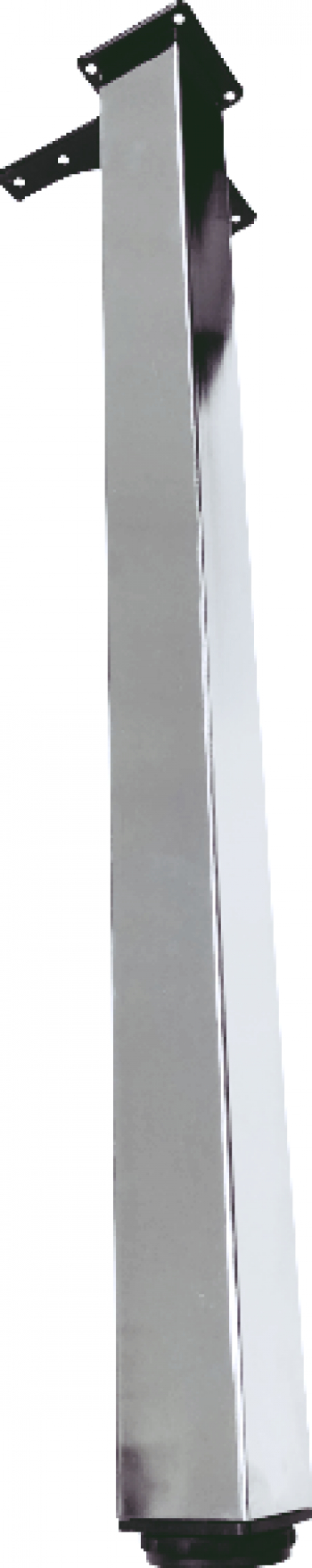 Picior pentru masa cu profil patrat 50x50 mm finisaj crom lucios H 710 