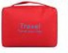 Geanta portabila cosmetice organizator cosmetice geanta calatorie cosmetice impermeabila travel bag rosie FMD102 