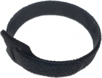 Bratara velcro pentru prindere cabluri 200x12x2mm neagra 