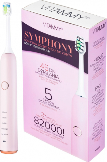 Periuta de dinti electrica VITAMMY Symphony 82000 vibratii/min 5 moduri de periaj Roz B9071AF-CE Pink 