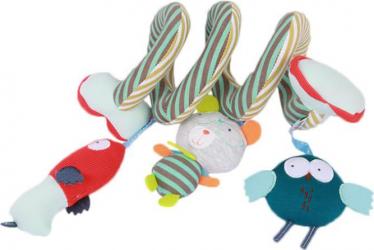 Jucarie plus carucior sau patut accesoriu activitate bebelus 58 cm multicolor 