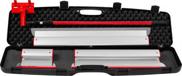 KIT Gletiere Profesionale Premium ZuperPRO - Set 3 Gletiere 25/60/80 cm + Prelungitor 1.6m + Carcasa XL lama INLOCUIBILA din INOX 0.3 mm 