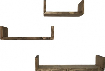 Set 3 rafturi de perete Venice palisandru 50x10x11.4 cm 40x10x11.4 cm 30x10x11.4 cm 