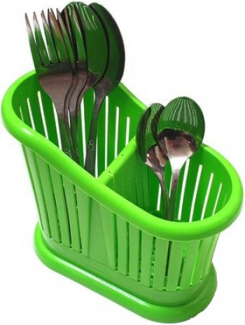 Suport tacamuri cu doua compartimente verde 