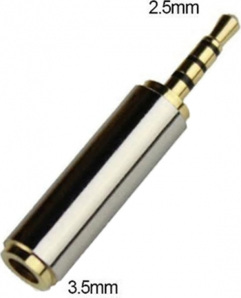 Mufa Adaptor audio 4pini Jack 3.5mm Mama la 2.5mm Tata Active 