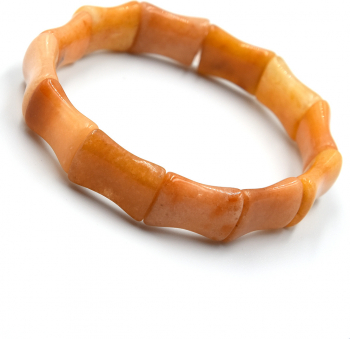 Bratara din pietre naturale de jad galben Abysor 18 cm 