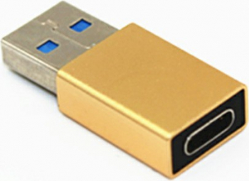 Adaptor transfer date USB-C mama la USB-A tata Auriu 