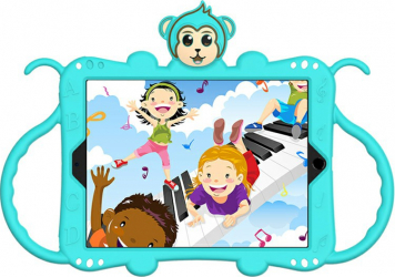 Husa de protectie din silicon pentru Apple iPad Air 3 curea atasabila suport tableta Albastru Aqua BBL1957 