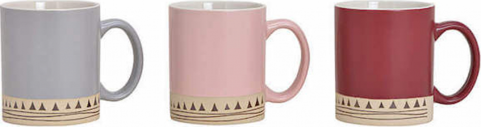 Set de 3 cani din ceramica 12 x 10 x 8 cm