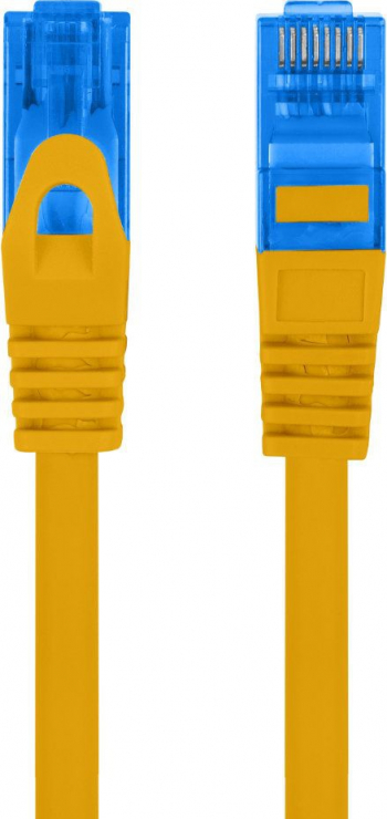 Cablu ecranat S / FTP Lanberg cat.6A lungime 20m AWG 26 500 MHz LSZH mufat 2xRJ45 ethernet portocaliu 
