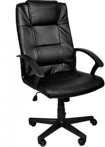 Scaun De Birou Directorial Rotativ Cu Inaltime Reglabila Tetiera Culoare Negru 
