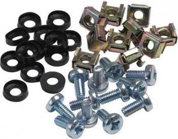 Set fixare surub + saiba + piulita M6 contine 50 buc pentru rack-uri