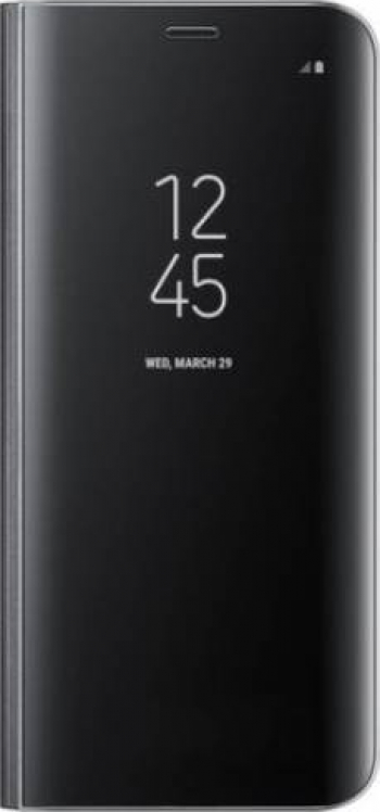 Husa Flip Stand Clear View Samsung A01 Black