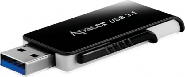 Memorie USB 3.1 Apacer 32Gb AH350 retractabila neagra cu alb 