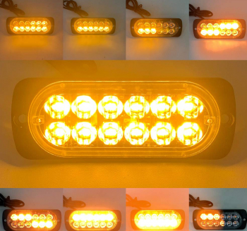 STROBOSCOAPE 12 leduri AVERTIZARE LUMINA GALBENA LED CU DIVERSE JOCURI 