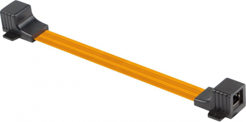 Cablu panglica Ethernet cat 5e plat si ultrasubtire 0.2 mm Lanberg de extensie pe sub ferestre 2 x RJ45 mama 17 cm flexibil 