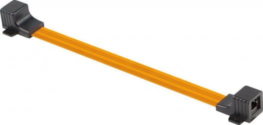 Cablu panglica Ethernet cat 5e plat si ultrasubtire 0.2 mm Lanberg de extensie pe sub ferestre 2 x RJ45 mama 23 cm flexibil 