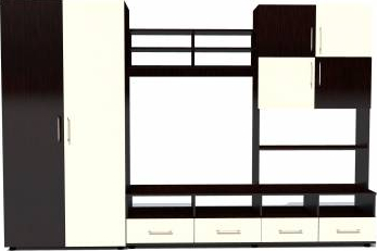 Biblioteca Fiesta WengeAlb 290 x 197 x 52 cm