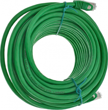 Cablu ecranat FTP Lanberg cat.6 mufat 2xRJ45 lungime 20m AWG 26 250 MHz de legatura retea ethernet verde 