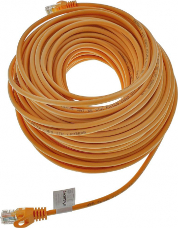 Cablu UTP Lanberg cat.5e mufat 2xRJ45 lungime 30m AWG 26 100 MHz de legatura retea ethernet portocaliu 