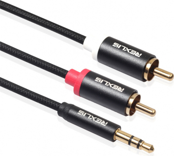 Cablu audio 2 RCA la Jack 3.5 mm 3 m Negru BBL1904 