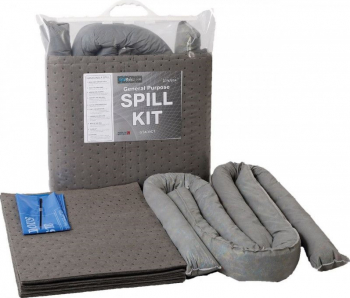 Kit universal de interventie rapida pentru scurgeri de lichide industriale - 70L gri 