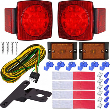 Set Complet Stopuri si Semnalizari LED pentru Remorca Platforma 12V rezistente la apa Fir Accesorii 