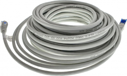 Cablu ecranat S / FTP Lanberg cat.6A mufat 2xRJ45 lungime 15 m AWG 26 500 MHz LSZH de legatura retea ethernet gri