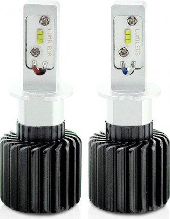 Set 2 Becuri Auto LED H3 pentru Faruri 12-24V 4000 Lumeni Super White Utilizare Off-Road 