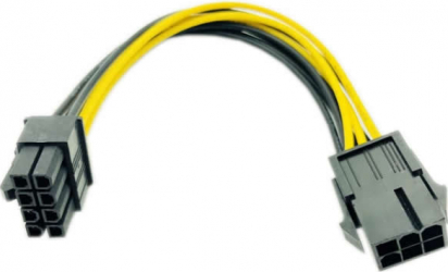 Cablu Active adaptor alimentare placa video pci-e 6 pini tata la 8 pini mama 