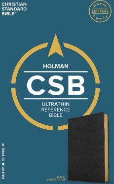 CSB Ultrathin Reference Bible Black Leathertouch 