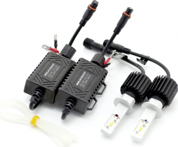 Set 2 Becuri Auto LED H1 pentru Faruri 12-24V 4000 Lumeni Super White Utilizare Off-Road 