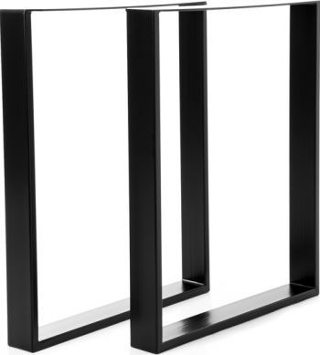 Set 2 picioare masa stil scandinav Profil Lat Vopsire in camp electrostic FInisaje Premium BalustradeTM Metal Negru 72x50x8 cm 