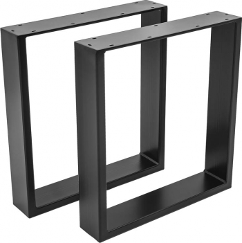 Set 2 picioare masa stil scandinav Profil Lat Vopsire in camp electrostic FInisaje Premium BalustradeTM Metal Negru H43x40x8 cm