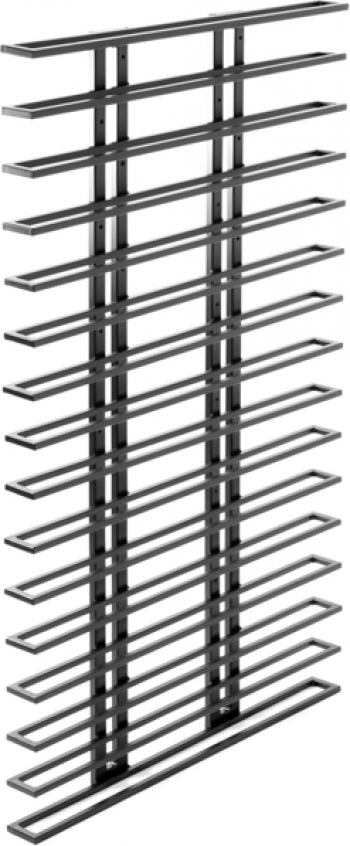 Suport Profesional Sticle de Vin BalustradeTM Negru Vopsit In Camp Electrostatic 1600mm x 100 mm x 900 mm