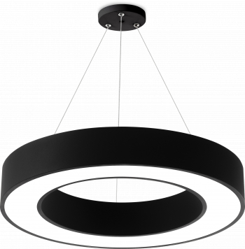 PLAF. LED SUSP 45W TELECOMANDA NEGRU BLADE RND 