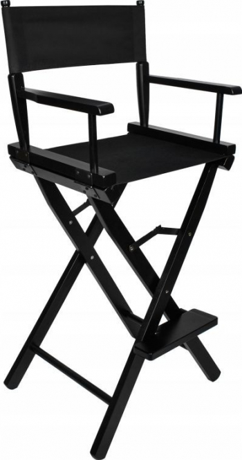 Scaun makeup pliabil maxim 140 kg suport picioare impermeabil negru