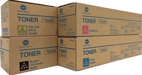 Set 4 Cartuse toner EPS compatibil Konica Minolta TN210 TN312 black cyan magenta yellow 