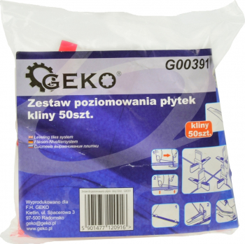 Set 50 dispozitive de nivelare a placilor Geko G00391 
