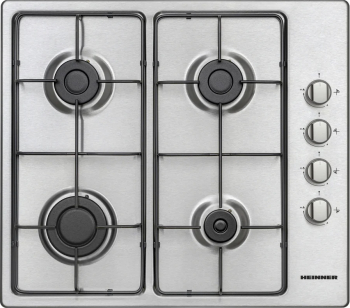 Plite Incorporabile Plita incorporabila Heinner HBH-V4IEIX Gaz 4 arzatoare Aprindere electrica integrata Control lateral 58 cm Inox Resigilat