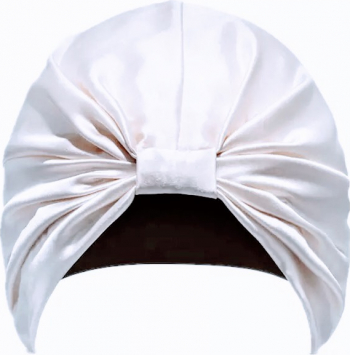 Boneta Fashion Turban din matase naturala Mulberry - White