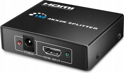 Splitter HDMI 4Kx2K30Hz 1 intrare 2 iesiri HDCP 1.4 cu alimentare negru