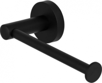 Suport pentru hartie igienica negru mat metal ROTUND 