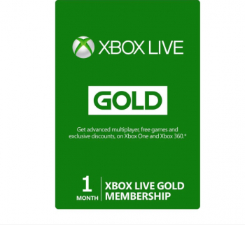 Xbox Live Gold Card Membership 1 Luna Xbox One Xbox 360 