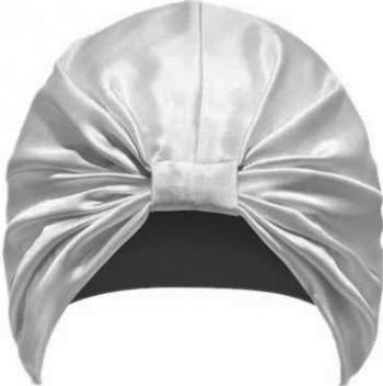 Boneta Fashion Turban din matase naturala Mulberry - Silver